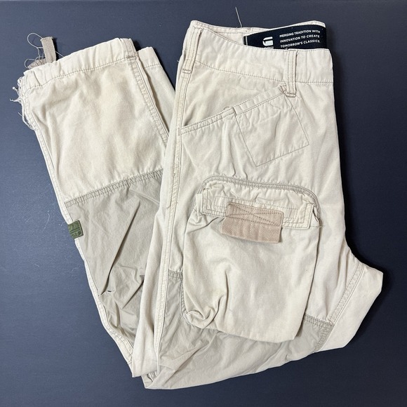 G-Star Other - G Star Raw Cargo Pants Men's 30x30 Beige Multi Pockets Utility Outdoors Workwear